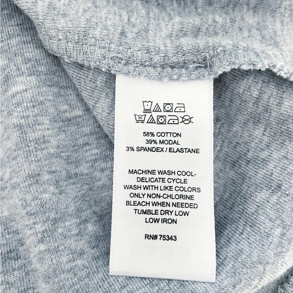 Jones & Co Jones New York Long Sleeve Basic Top Womens XS Gray V-Neck - Picture 5 of 6